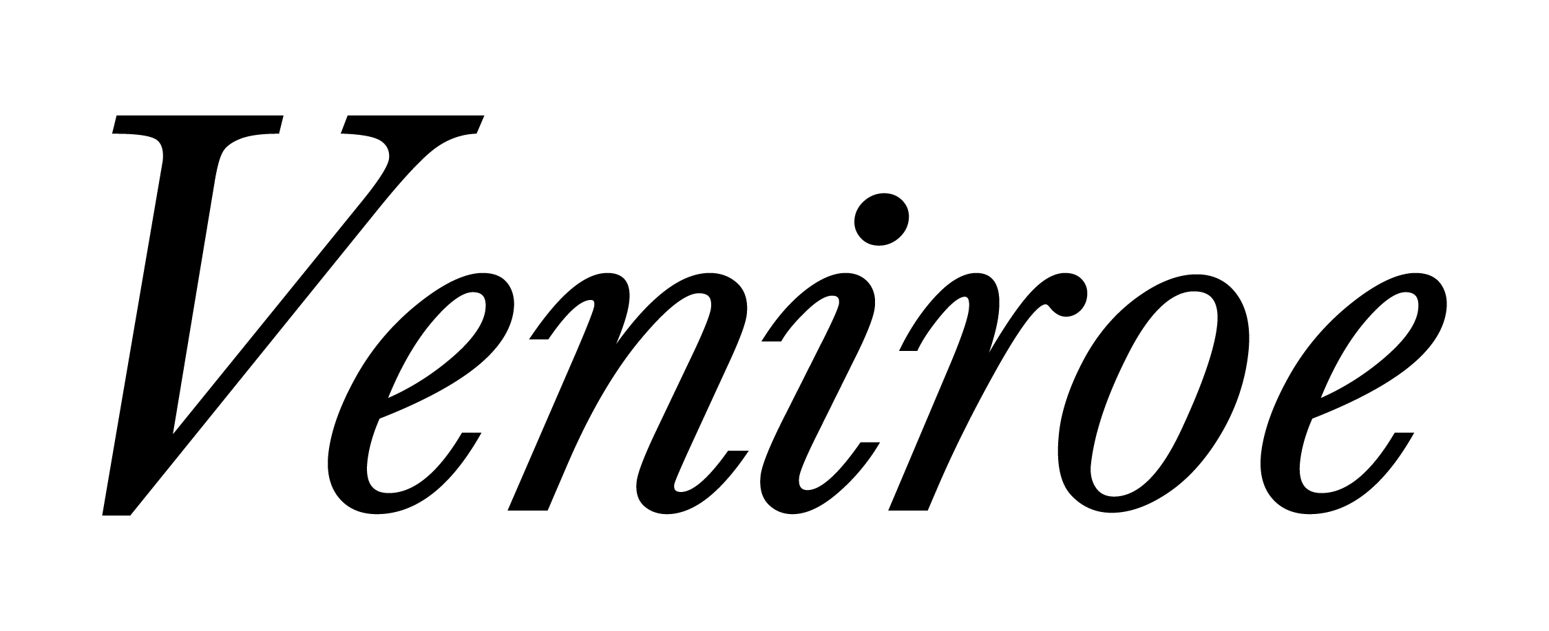 Veniroe text logo in black